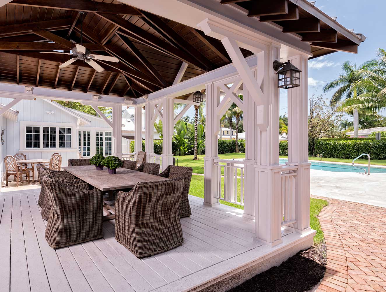 Key West style home with custom gazebo and pool