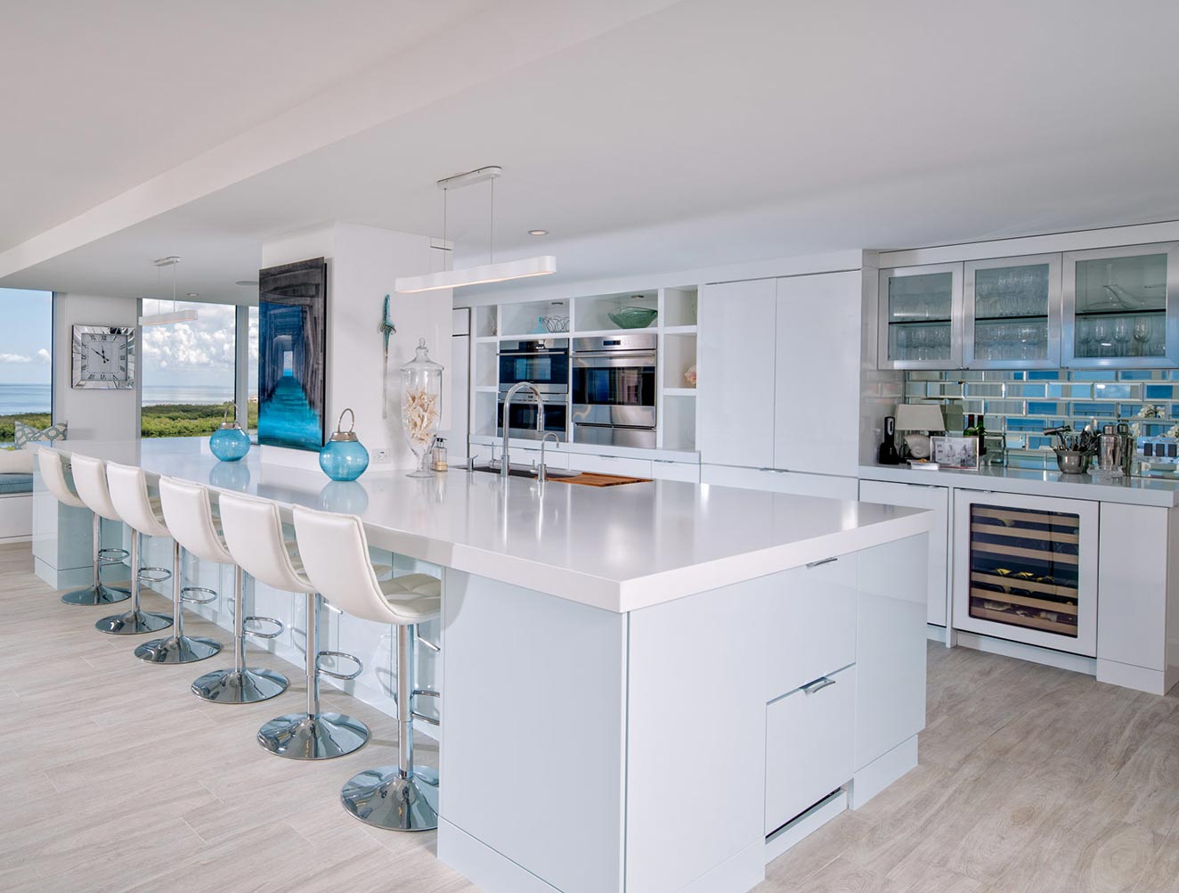 Naples modern kitchen remodel of luxury high-rise condominium